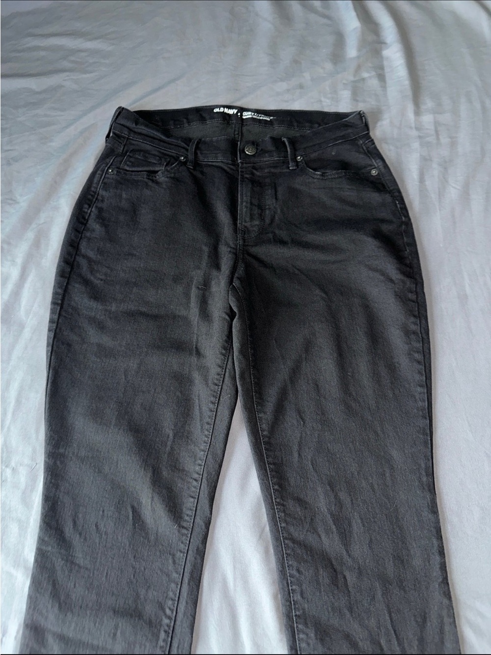 Old Navy Womens Black Mid Rise Curvy Jeans Size 8